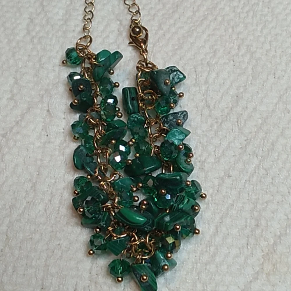 Malachite bracelet gorgeous and one of a kind.